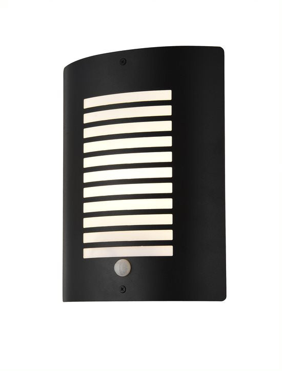 Forum ZN-28708-BLK Sigma E27 Textured Black Wall Light w/ PIR IP44