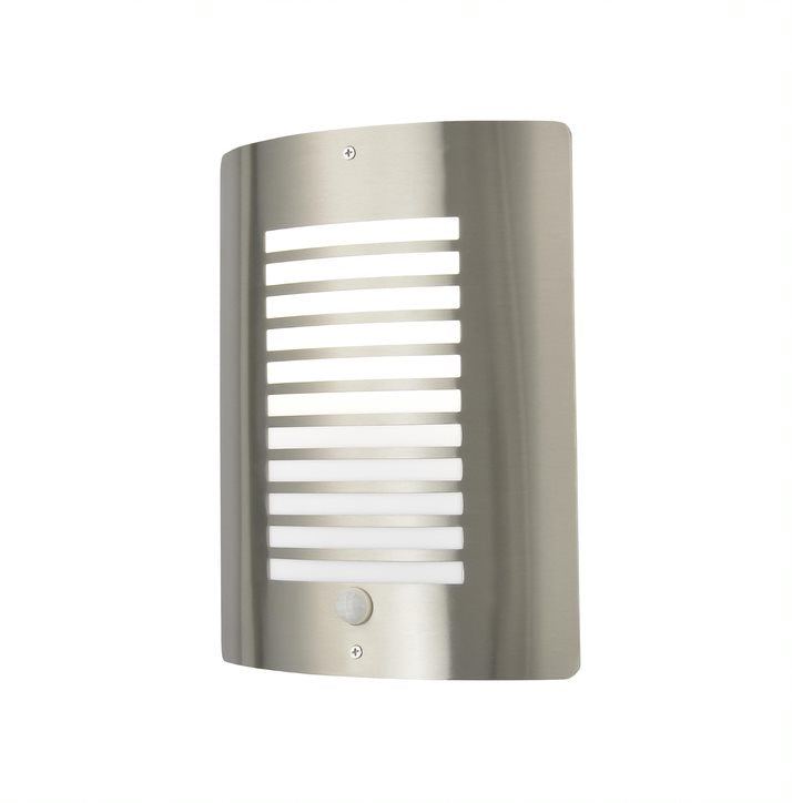 Forum ZN-28708-SST Sigma E27 Stainless Steel Slatted Wall Light w/ PIR IP44