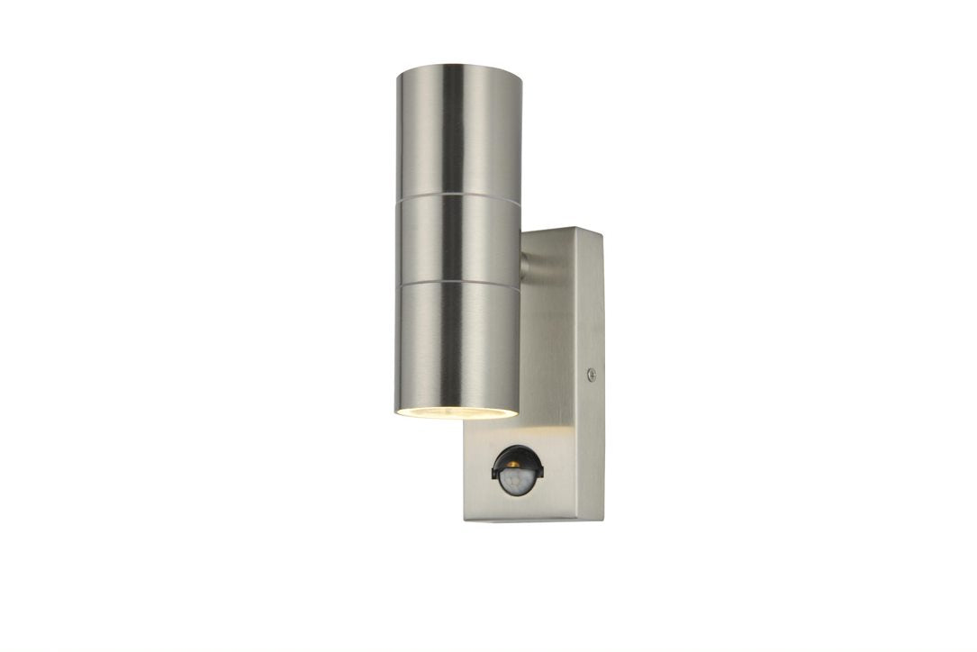 Forum ZN-29179-SST-65 Leto 2 x GU10 Stainless Steel Up / Down PIR Wall Light IP44