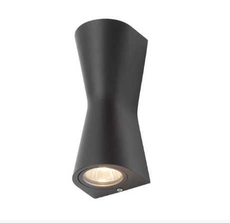 Forum ZN-29347-BLK Skye GU10 Cone Up / Down Wall Light Black