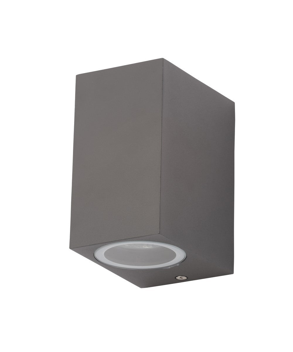 Forum ZN-31759-ANTH Fleet 2 x GU10 Anthracite Grey Square Up / Down Wall Light IP44