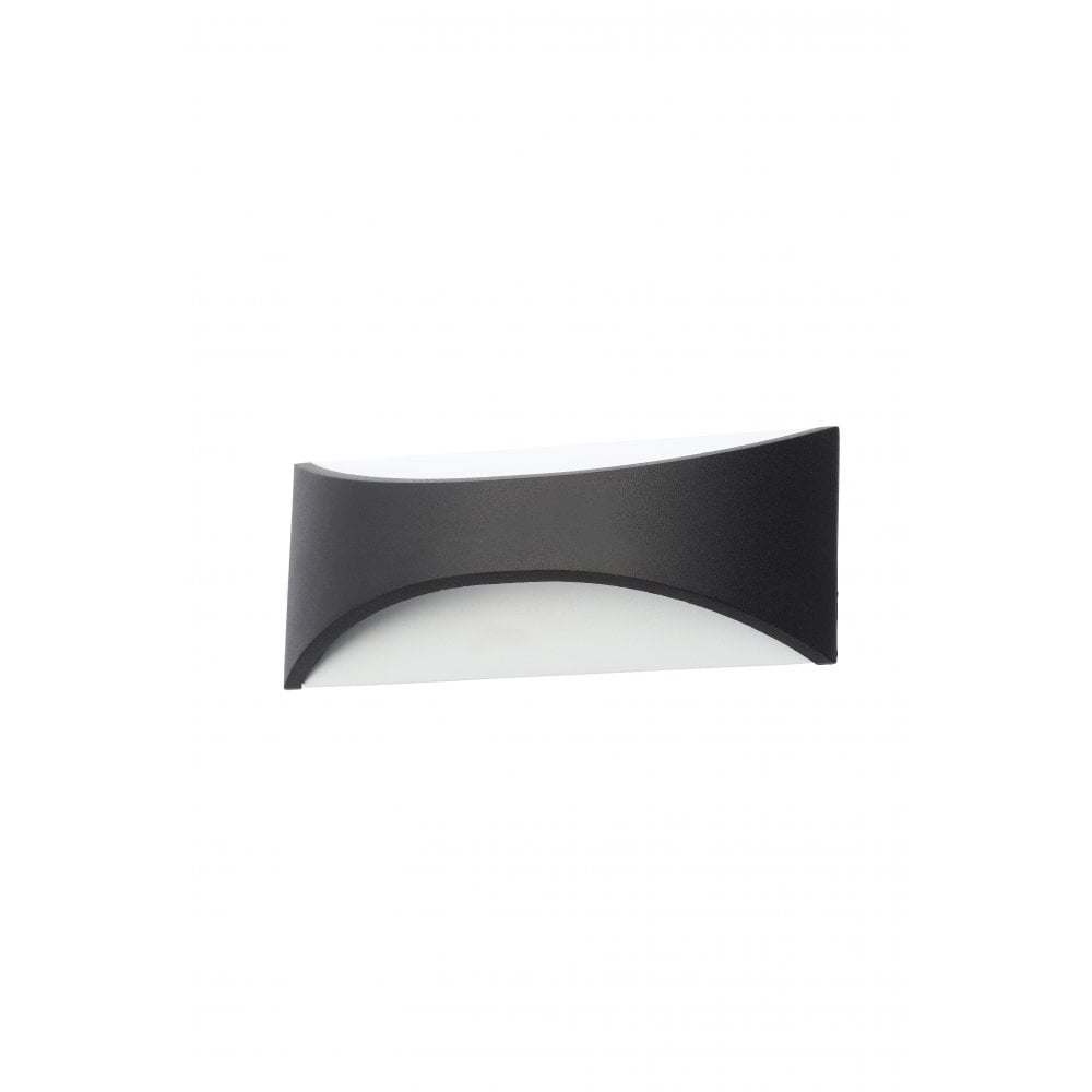 Forum ZN-31767-BLK Stroud 12W LED Black Curved Wall Light IP44