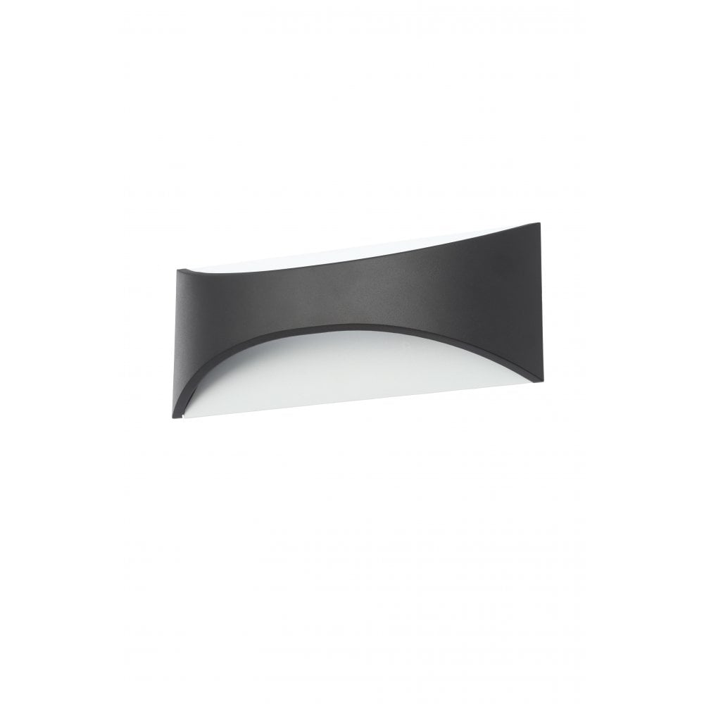 Forum ZN-31768-BLK Stroud 6W LED Black Curved Wall Light IP44