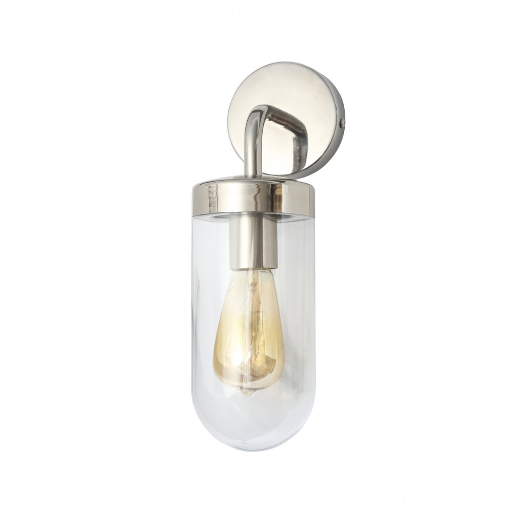 Forum ZN-31808-POLSST Kew E27 Polished Stainless Steel Wall Lantern with Clear Glass IP44