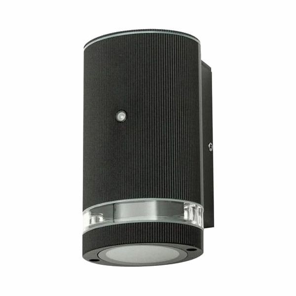 Forum ZN-35686-BLK Helix GU10 Wall Light with Photocell Black