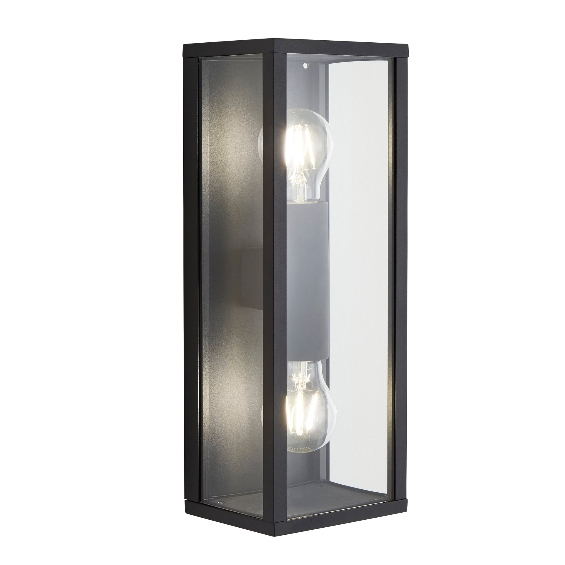 Forum ZN-38641-MBLK Chinon Black 2 x E27 Box Lantern