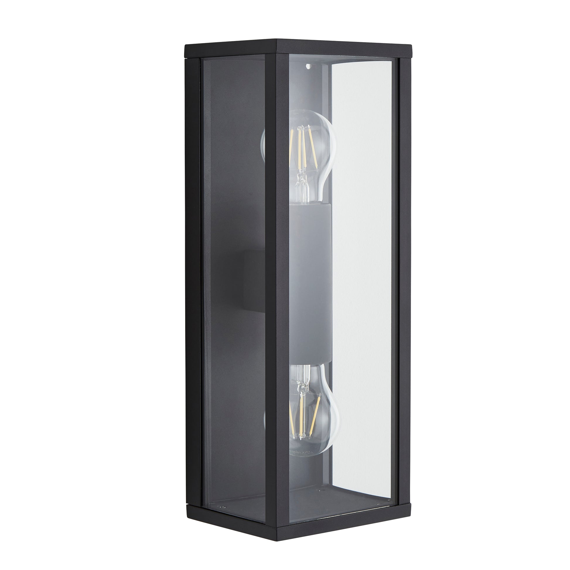 Forum ZN-38641-MBLK Chinon Black 2 x E27 Box Lantern