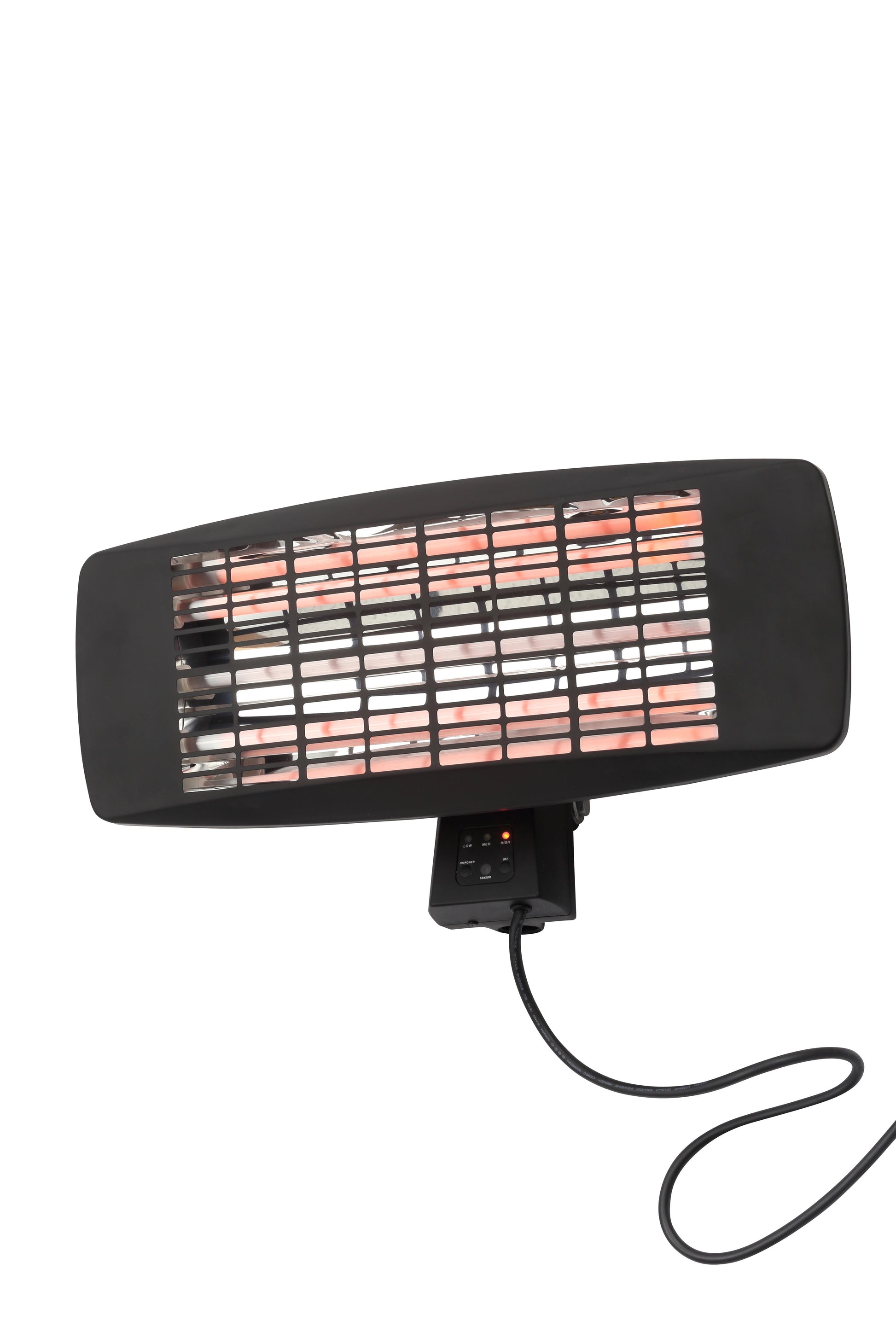 Forum ZR-32297-BLK Radiant Blaze 2KW Wall Mount Patio Heater with 3 Heat Settings Black