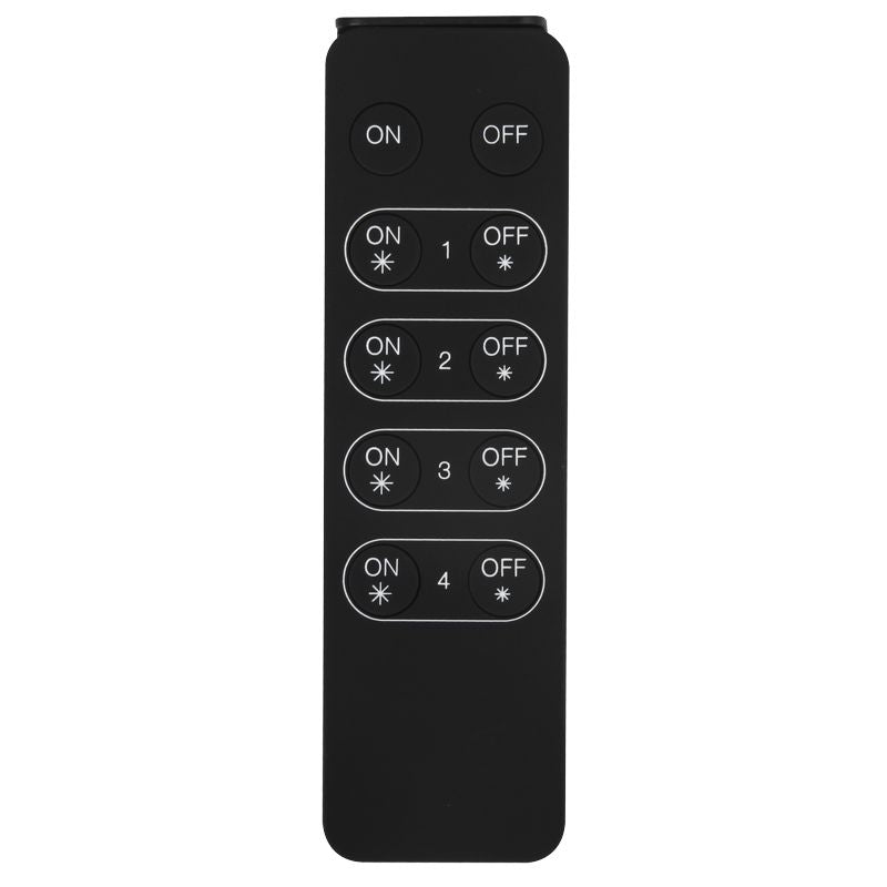 Kosnic CSWRF05 Wireless Driver and Switches 4 Channel Battery Powered Handheld Remote Control Black