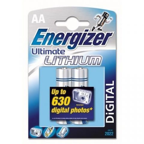 Energizer L91B2 AA Lithium Battery 2PK