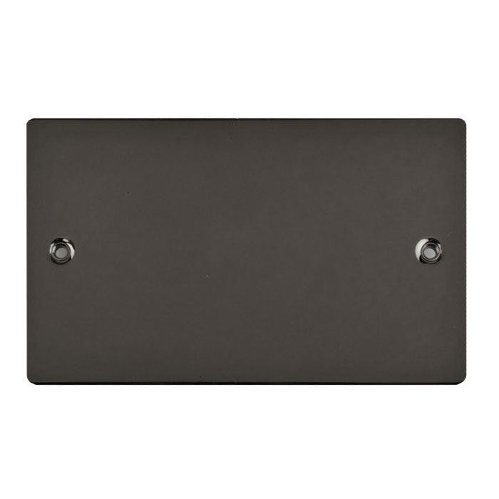 Schneider GU8220BN 2 Gang Blank Plate Black Nickel