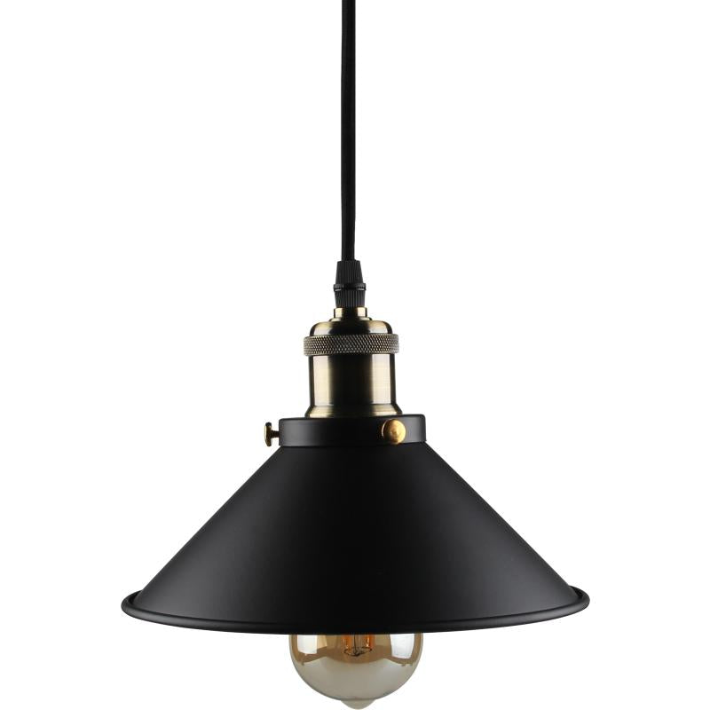 Kosnic AST-BLK Aster E27 Pendant and Shade Bronze / Black