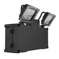 Kosnic ORD03-BLK/ST Orda II 3W LED Self-Test Emergency Twin Spot  Black 6500K