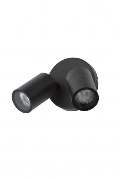 Forum ZN-34018-BLK-65 Leto 2 x GU10 Black Adjustable Wall Light IP44