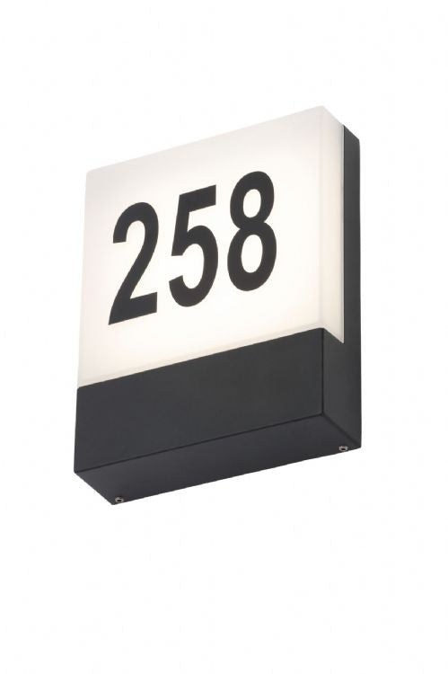 Forum ZN-34044-BLK Iota 6W LED Black Door Number Sign IP54